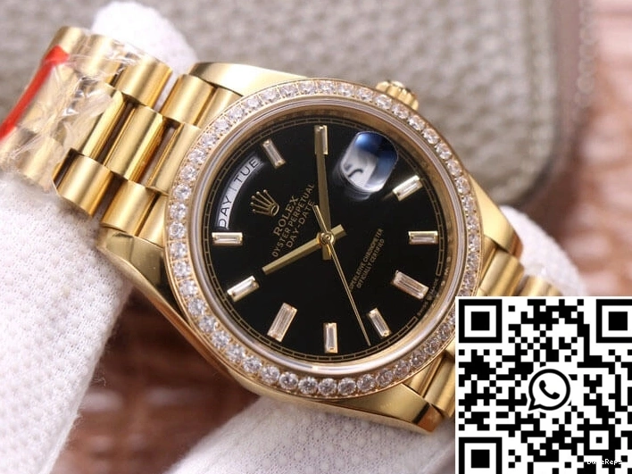 Factory EW Day-Date Yellow Black Dial M228348RBR-0001 Rolex Gold 1114